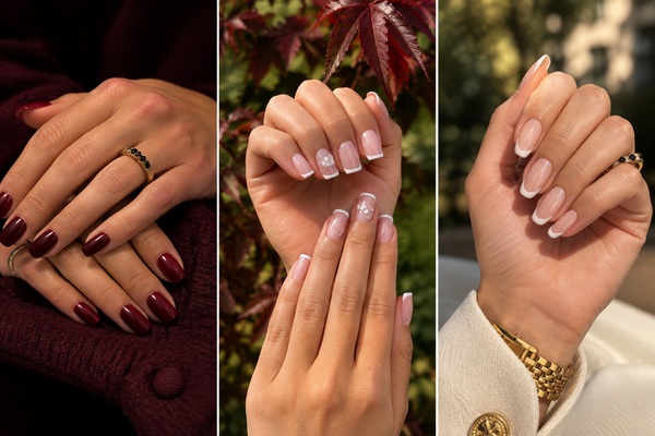 Square Short Press-On Nails Collection - hvordan det ser ut på hånden