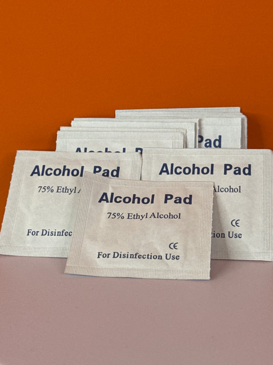 Alcohol pads—pack of 10 for cleansing dust and oils from nails before application. Essential for nail prep, these pads ensure a clean surface for better polish adhesion and longer-lasting nail art. Quick, convenient, and effective for professional or at-home nail care.
